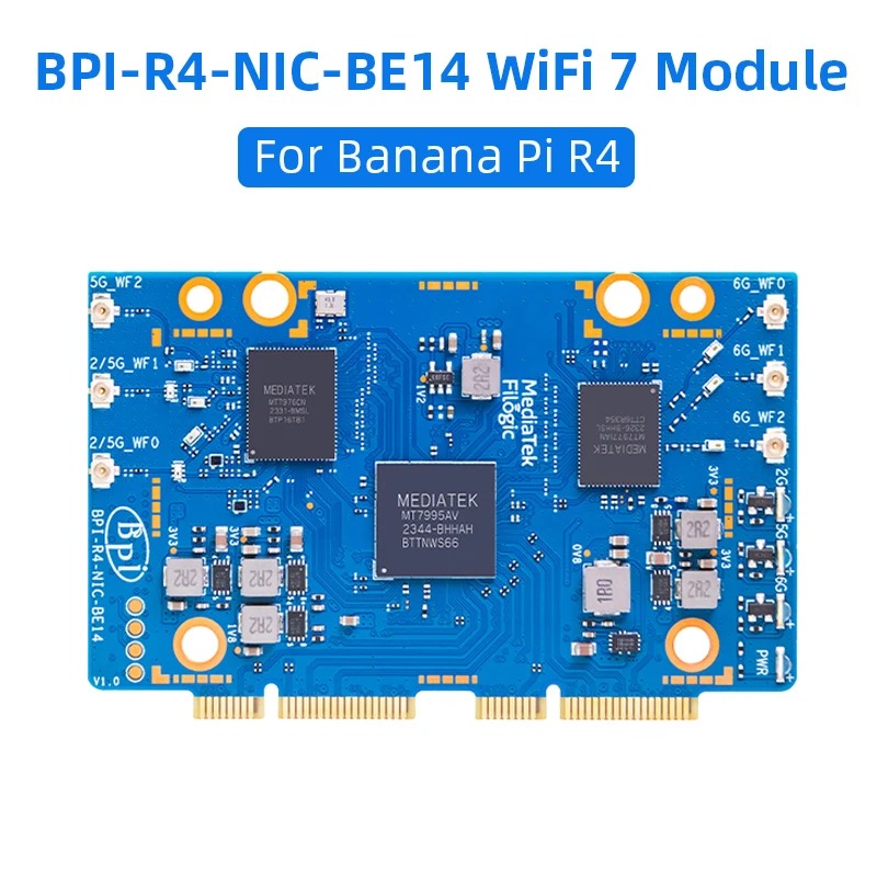 BPI-R4 BPI-R4-NIC-BE14 Модуль  – обзор и цена Bananapi Bpi R4 Wifi 7